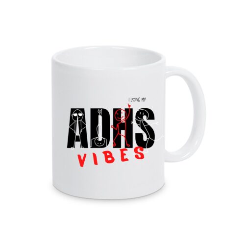 Kaffeebecher groß Grafik I love my ADHS Vibes