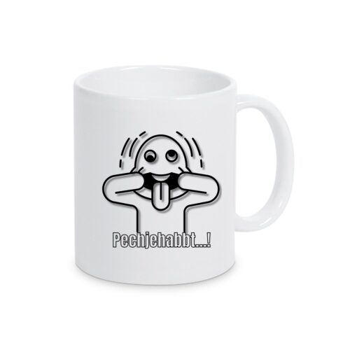 Tasse Kaffeebecher mit Motiv "Pechjehabbt"